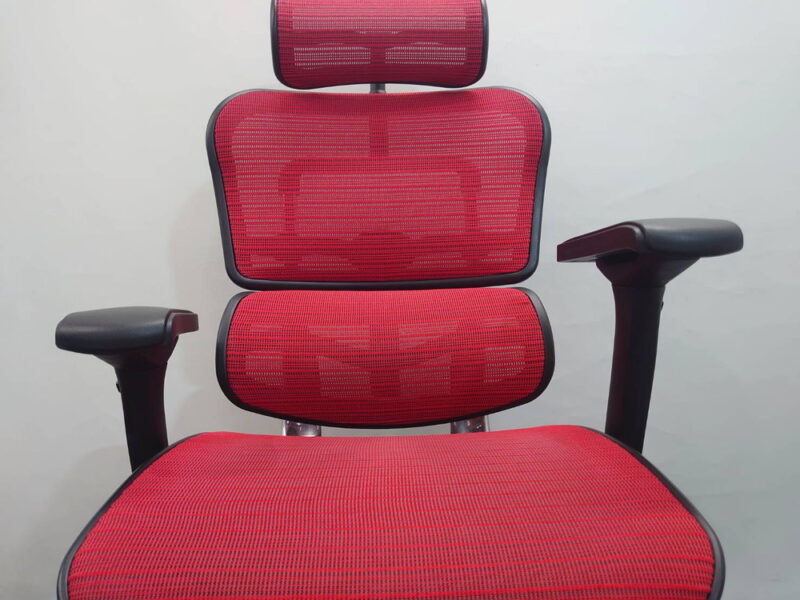 オフィスチェア エルゴヒューマン ベーシック 関家具 レッド 中古 - 画像 (8)