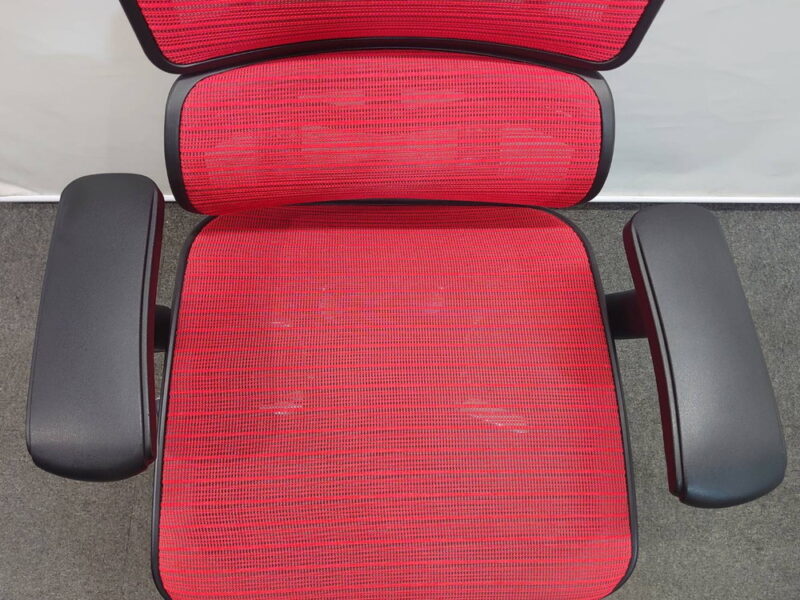 オフィスチェア エルゴヒューマン ベーシック 関家具 レッド 中古 - 画像 (11)