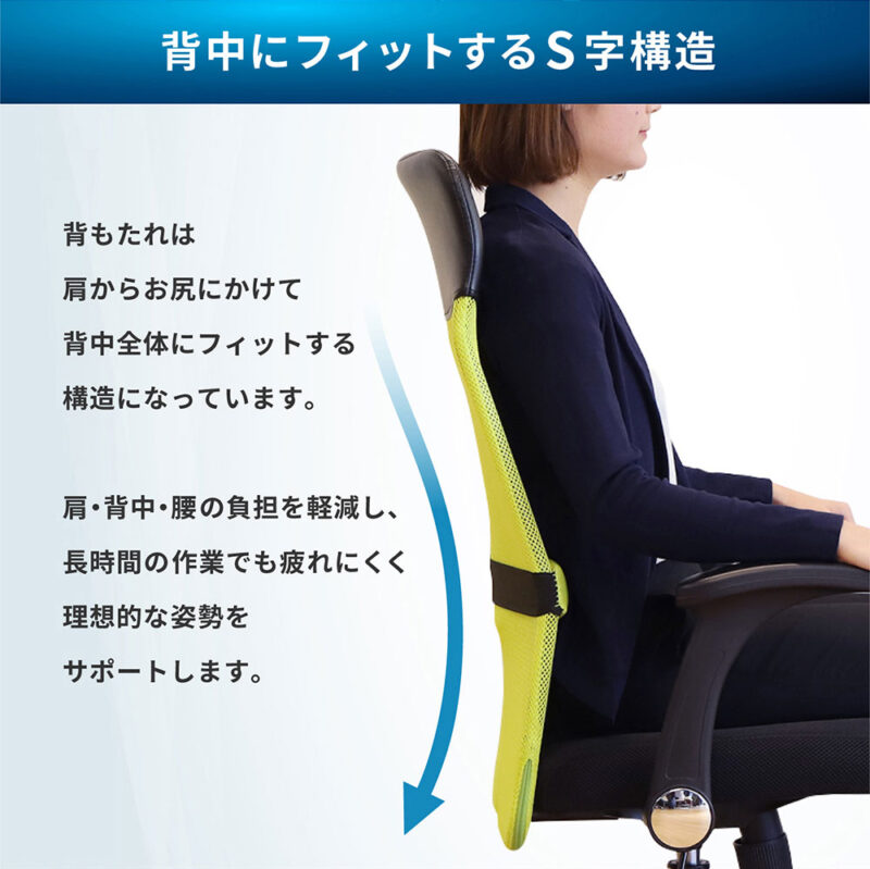 メッシュチェア オフィスチェア ハイバック 固定肘 SSP-HA ランバーサポート付き 新品 1脚 - 画像 (2)