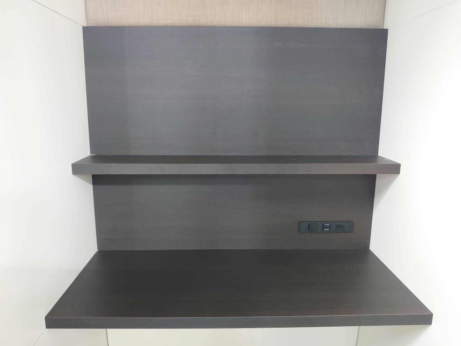 展示品 美品 WEB会議ブース 1人用ブース ライト付き ブラウン 静音 個室型 W960 D1245 H2325 - 画像 (7)
