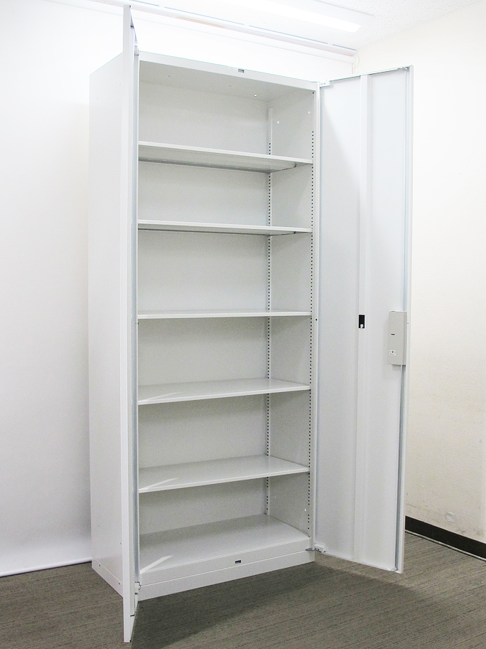 両開き書庫 スチール キャビネット イトーキ シンライン W900 D450 H2135 中古 - 画像 (2)