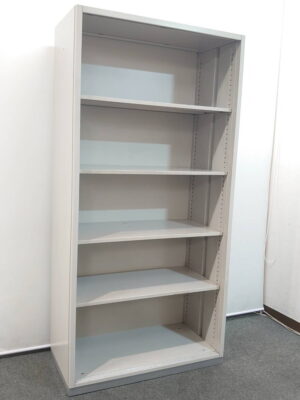 オープン書庫 グレー ５段 スチールキャビネット 書棚 本棚 イナバ 中古