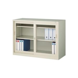 【法人様限定商品】 ガラス引戸書庫 新品 国産 W1210×D515×H880 鍵付き オフィス キャビネット
