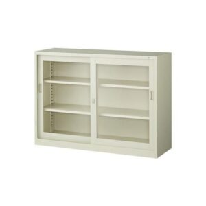 【法人様限定商品】 ガラス引戸書庫 新品 国産 W1210×D400×H880 鍵付き オフィス キャビネット