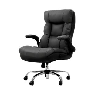オフィスチェア エグゼクティブチェア PUレザー 肘付き ロッキング ブラック DYN-1 ルキット 新品