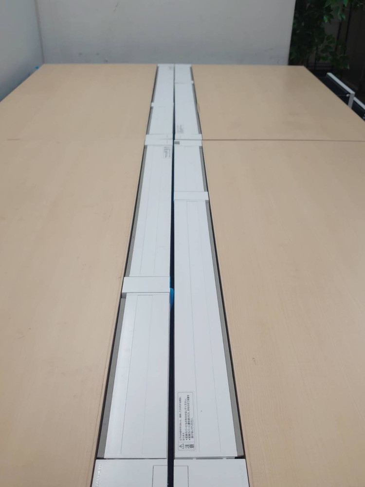 片袖机 4台セット コクヨ iSシリーズ W1100 木目ナチュラル×ホワイト 日本製 リユース品 中古 - 画像 (5)