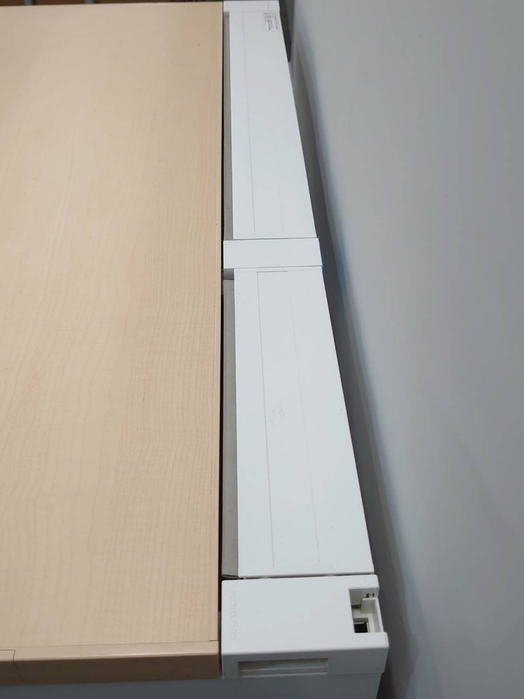 片袖机 4台セット コクヨ iSシリーズ W1100 木目ナチュラル×ホワイト 日本製 リユース品 中古 - 画像 (9)