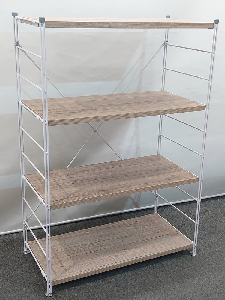 ウッドシェルフ 4段 シェルフ ラック 山善 収納ラック オープンシェルフ 軽量ラック 収納棚 中古 - 画像 (2)