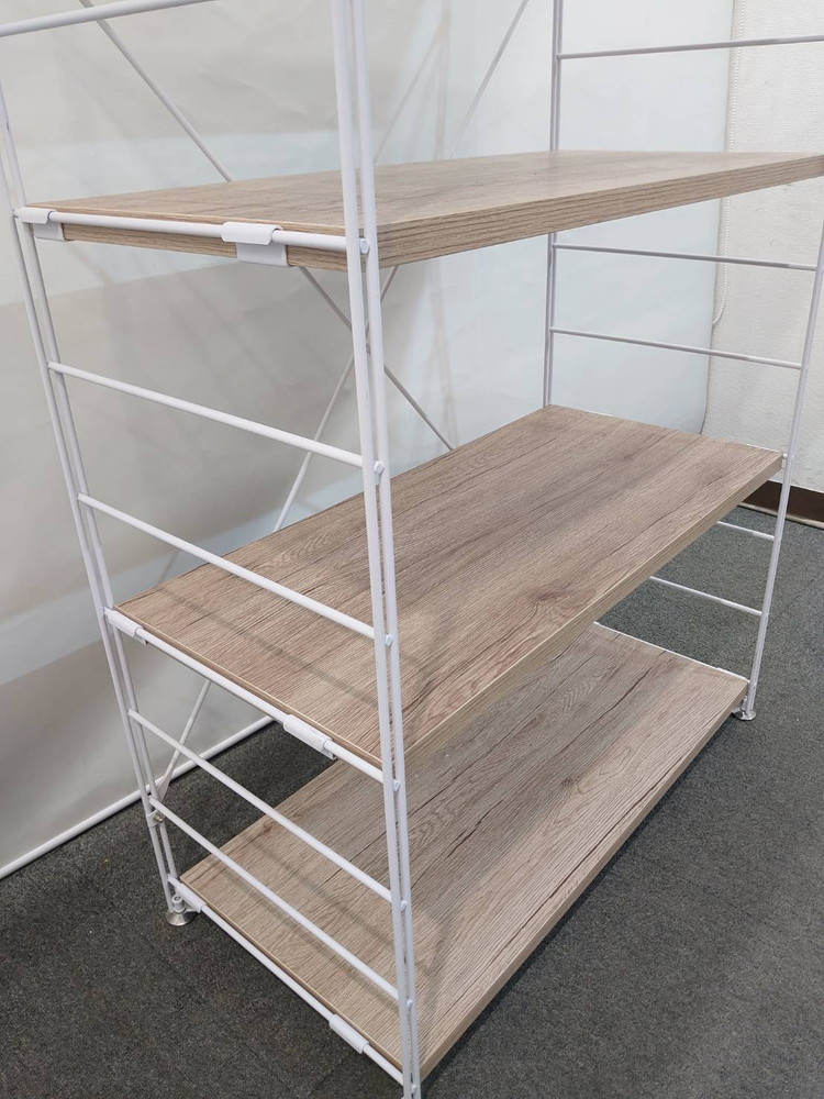 ウッドシェルフ 4段 シェルフ ラック 山善 収納ラック オープンシェルフ 軽量ラック 収納棚 中古 - 画像 (4)