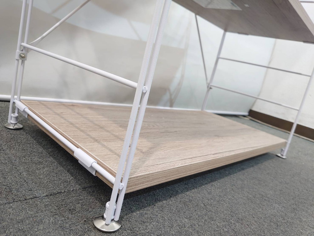 ウッドシェルフ 4段 シェルフ ラック 山善 収納ラック オープンシェルフ 軽量ラック 収納棚 中古 - 画像 (7)