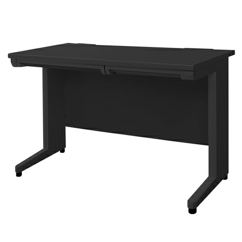 オフィスデスク 平机 幅1000×奥行700mm スチールデスク ブラック 引き出し付き - 画像 (12)