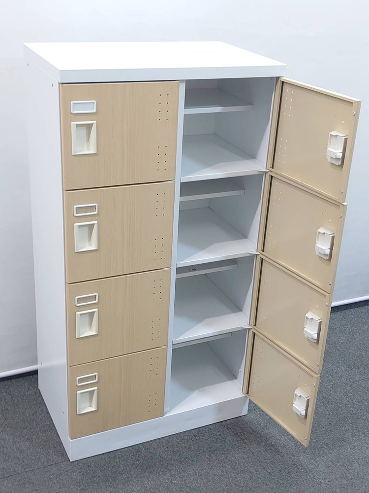 ロッカー 扉付き 中棚付き コクヨ 8人用 W600 D380 H1140 - 画像 (4)