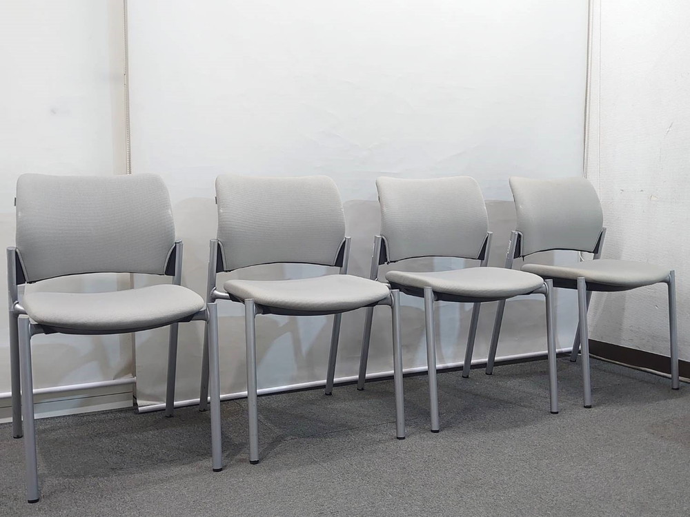 会議チェア ミーティングチェア スタックチェア オカムラ 20脚セット 8147ZZ 中古 - 画像 (4)