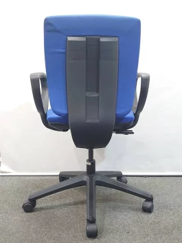 オフィスチェア エルビス ライオン事務器 LION ブルー キャスターチェア 61FG 中古 - 画像 (4)