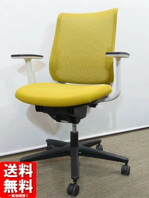 オフィスチェア メッシュ ハイバック 肘付き コクヨ ライトグリーン CRS-G2920E1 中古