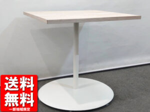 カフェテーブル 角型 W700 H700 木目ライトブラウン オカムラ MS521L 日本製 リユース品 中古