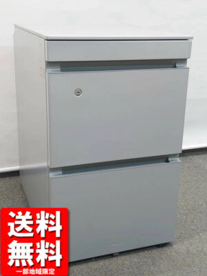 ワゴン 3段 インサイドワゴン スチールワゴン カギ付き コクヨ GXワゴン シルバー 中古