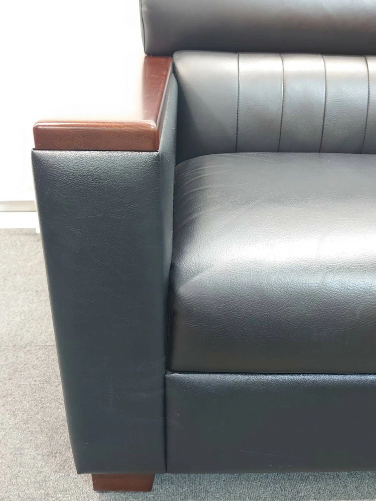 応接セット 合皮 7点セット オリバー 1人掛け4脚+テーブル+サイドテーブル 中古 - 画像 (8)