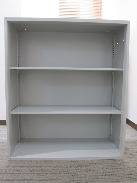 オープン書庫 可動棚付き ナイキ NWS W900 D400 H1050 ウォームホワイト 中古 - 画像 (2)