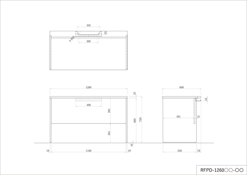 プランシリーズ 木製デスク W1200 D600 ナチュラル×ホワイト脚 RFPD-1260NA-WL 新品 デスクopdskrfpd-1260wh-wl-rf - 画像 (8)