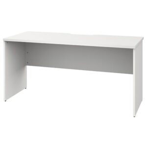 プランシリーズ 木製デスク W1400 D600 ホワイト×ホワイト脚 RFPD-1460WH-WL 新品