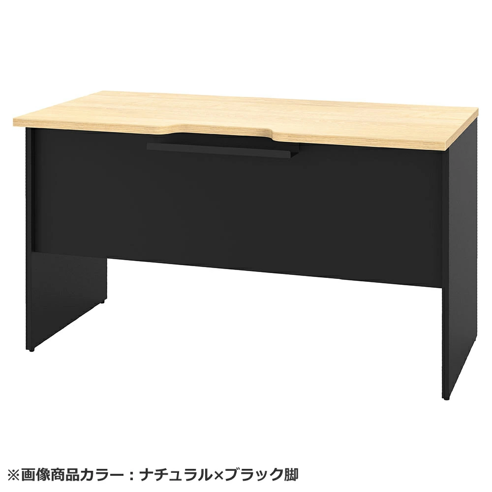 プランシリーズ 木製デスク W1200 D600 ウォルナット×ブラック脚 RFPD-1260DM-BL 新品 デスク - 画像 (2)