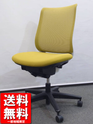 オフィスチェア メッシュ ハイバック 肘なし コクヨ ミトラ CRS-G2900E1N ライトグリーン 中古