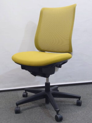 オフィスチェア メッシュ ハイバック 肘なし コクヨ ミトラ CRS-G2900E1N ライトグリーン 中古