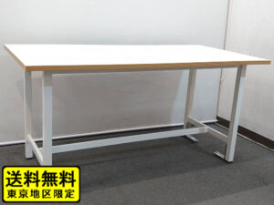 作業台 作業テーブル W1500 D750 H740 ワークテーブル ホワイト 中古