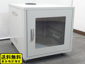 【送料無料 東京地区限定】 サーバーラック サンワサプライ 19インチ 機器収納庫 キャビネット 据置型 サーバーキャビネット システムラック 幅570mm×奥行き700mm×高さ580mm【中古オフィス家具】【中古】