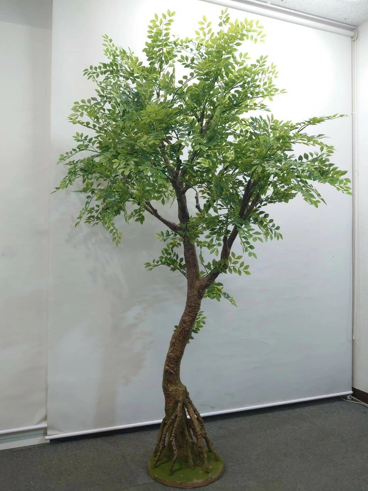 送料無料 ガジュマル風 フェイクツリー グリーン オフィスグリーン H2000 観葉植物 インテリアグリーン 家具 人工観葉植物 - 画像 (2)