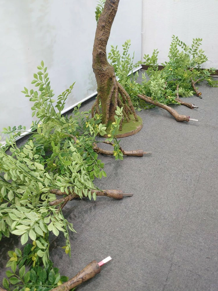 送料無料 ガジュマル風 フェイクツリー グリーン オフィスグリーン H2000 観葉植物 インテリアグリーン 家具 人工観葉植物 - 画像 (10)