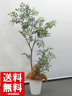 送料無料 オリーブ風 鉢付き フェイクツリー フェイクグリーン H1300 / 1.3m 大型 おしゃれ 家具 オフィスグリーン 観葉植物 インテリアグリーン 人工観葉植物