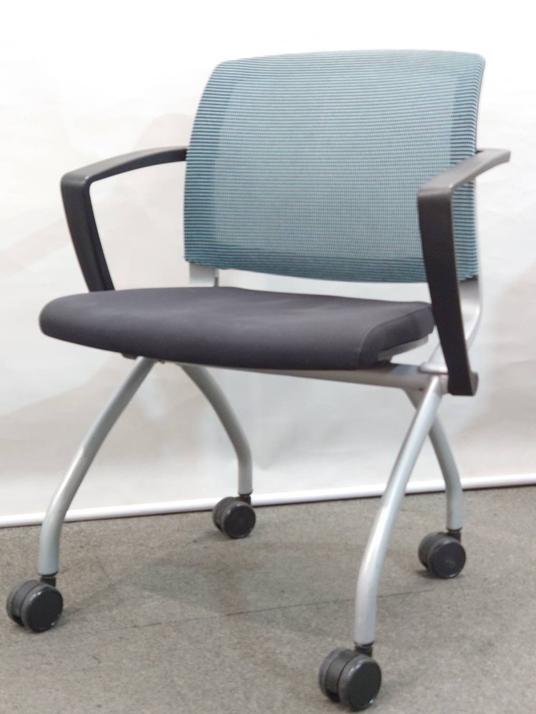 会議セット 4人用 W1500×D750 テーブル ネスティングチェア ファシス - 画像 (6)