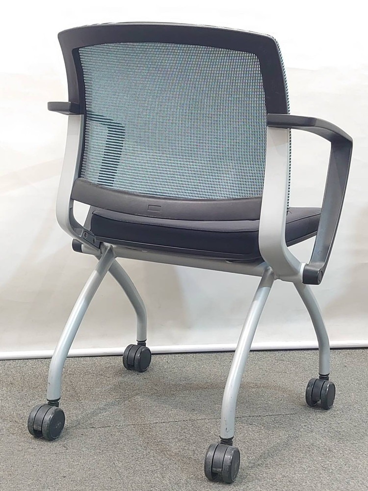 会議セット 4人用 W1500×D750 テーブル ネスティングチェア ファシス - 画像 (7)