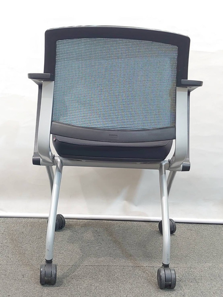 会議セット 4人用 W1500×D750 テーブル ネスティングチェア ファシス - 画像 (9)