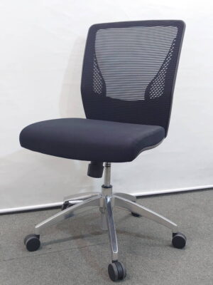 オフィスチェア 肘なし 昇降機構付き オカムラ ビラージュ ブラック 中古