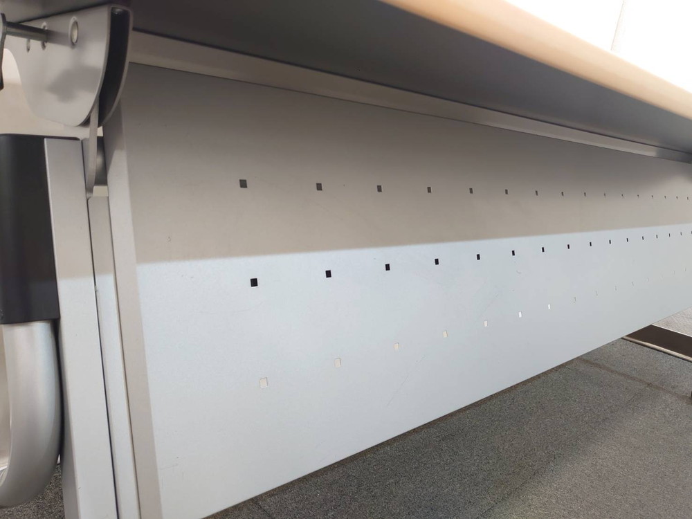 会議テーブル 折り畳み 幕板棚付 プラス リネロ W1800 4台セット 中古 - 画像 (5)