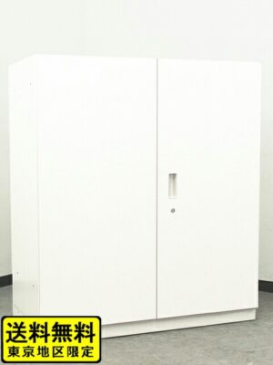 両開き書庫 スチール書庫 イトーキ シンライン 両開きキャビネット ホワイト 中古