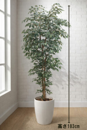 東京地区送料無料 フェイクグリーン ベンジャミン風 H1830 / 約1.8m 人工観葉植物 インテリアグリーン
