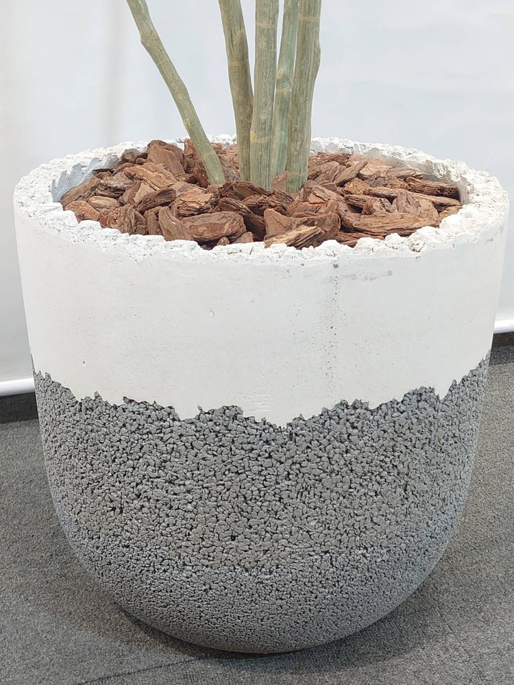 フェイクグリーン H1740 鉢付き インテリアグリーン 人工観葉植物 フィカス・ウンベラータ風 陶器プランター付き - 画像 (7)