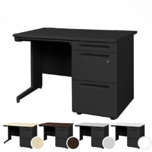 オフィスデスク 片袖机 幅1000×奥行700mm 本体ブラック ルキット LKD-107B