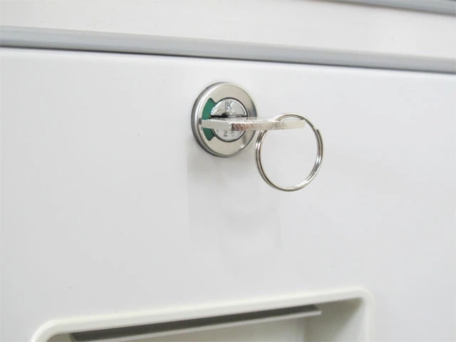 ラテラル書庫 2段 鍵付き イトーキ シンライン W900 ホワイト HTM-069AAS-W9 中古 - 画像 (5)