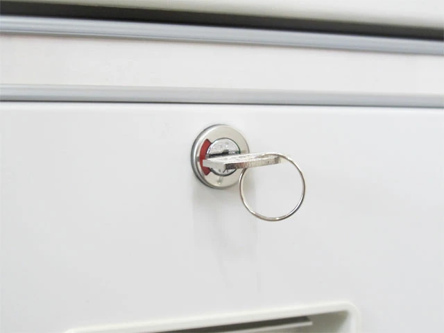 ラテラル書庫 2段 鍵付き イトーキ シンライン W900 ホワイト HTM-069AAS-W9 中古 - 画像 (6)