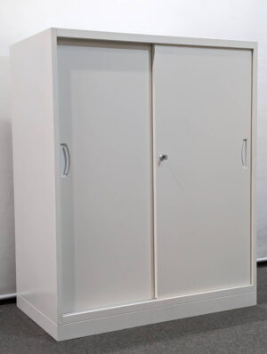 生興 クウォール 引き違い書庫 3段 RW5-10SG スチール書庫 収納庫 キャビネット W900 D500 H1110 オフィス家具 中古