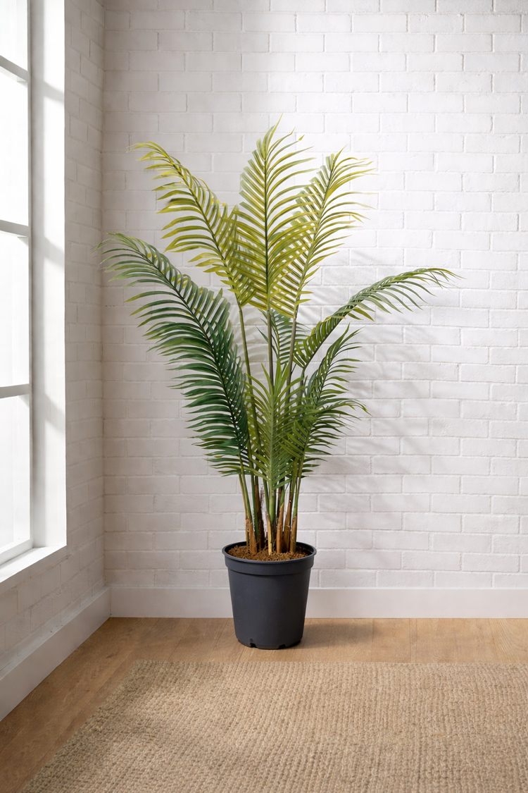 東京地区送料無料 フェイクグリーン アレカヤシ風 H1380 / 約1.4m 人工観葉植物 インテリアグリーン - 画像 (2)
