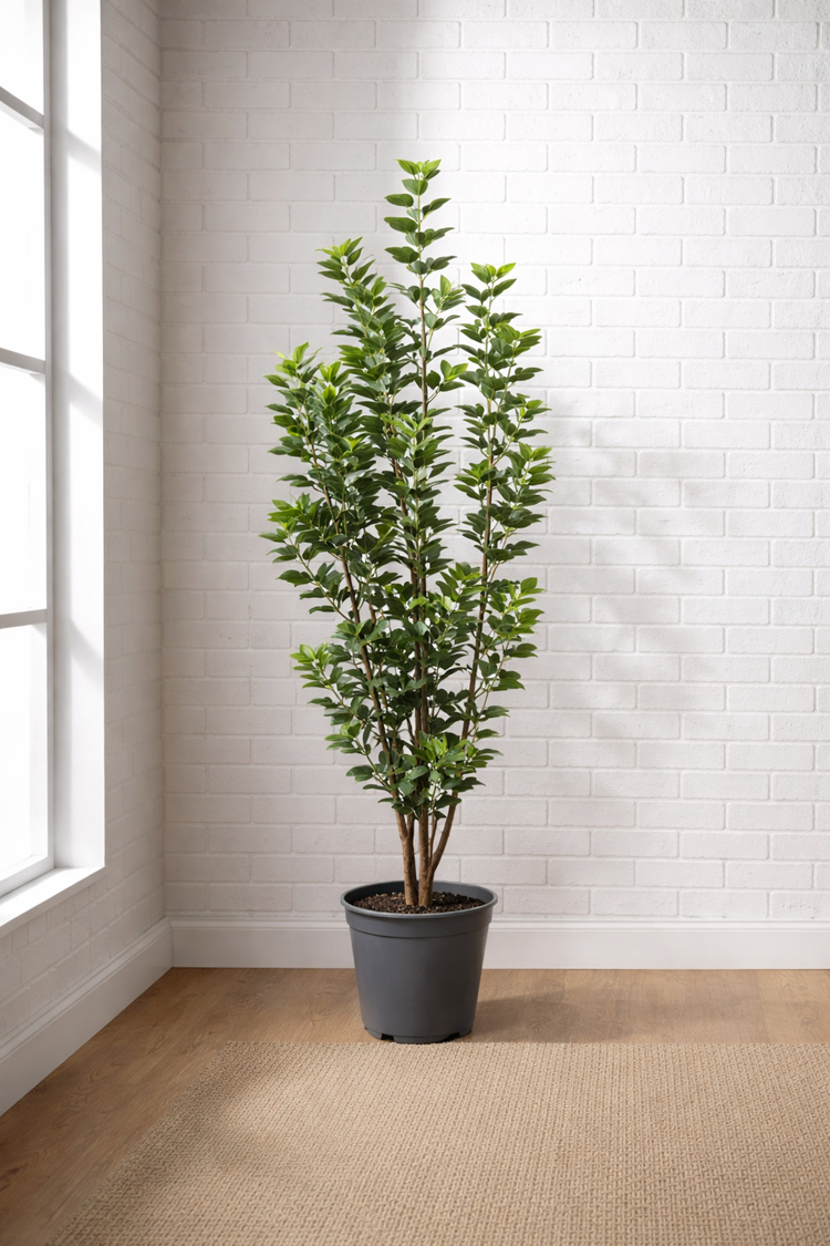 東京地区送料無料 フェイクグリーン フランスゴム風 H1580 / 約1.6m 人工観葉植物 インテリアグリーン - 画像 (2)