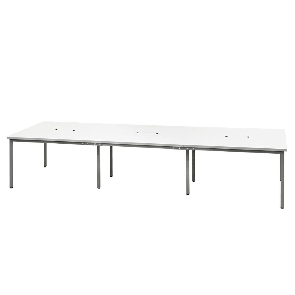 フリーアドレスデスク 会議用テーブル W3600×D1200 配線ボックス付 GFA-3612 ルキット - 画像 (16)