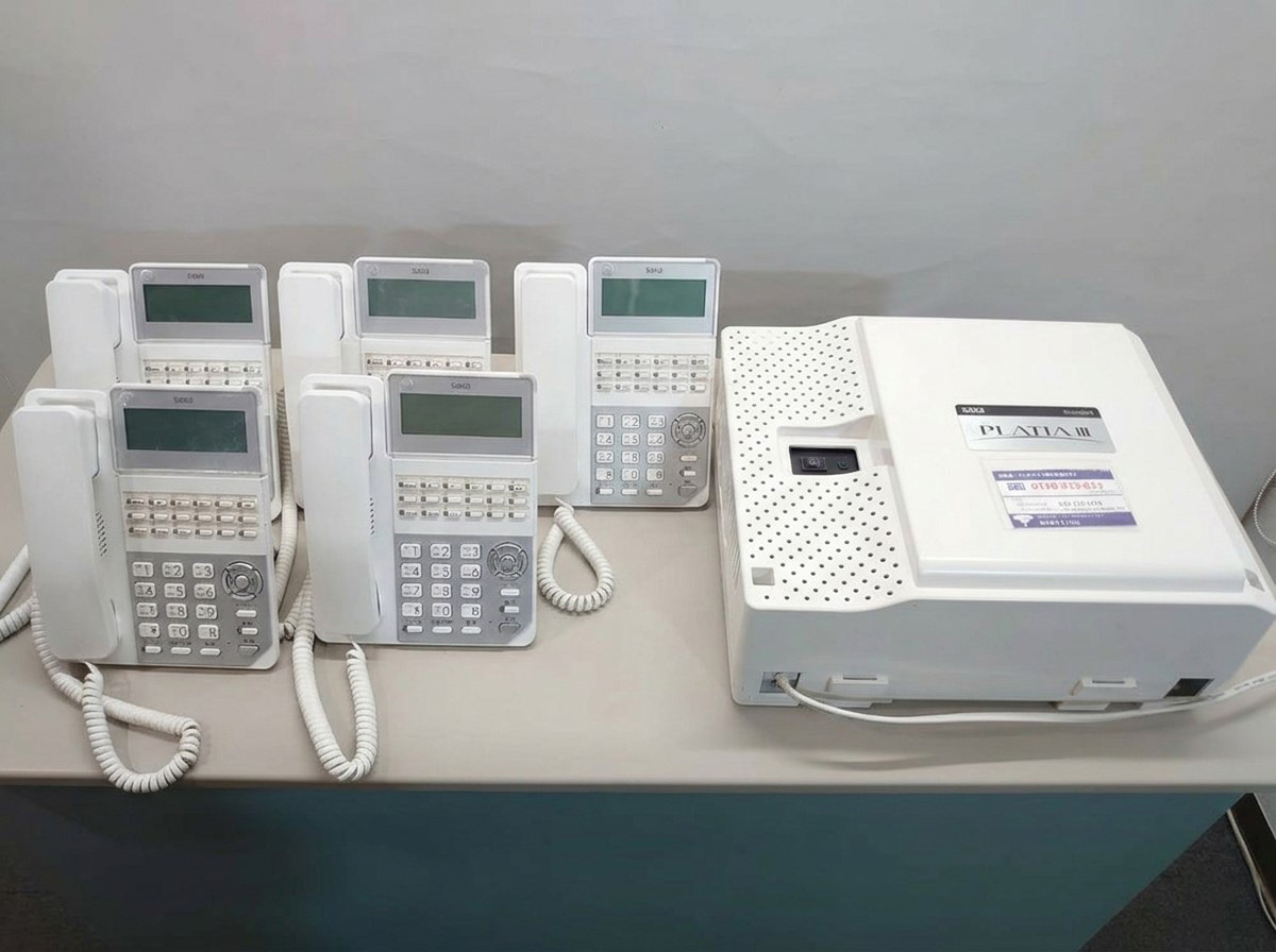 ビジネスフォン 主装置+電話機5台セット SAXA PT3000Std 中古 - 画像 (2)