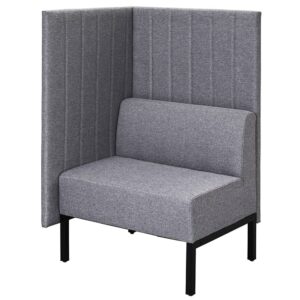 【法人様限定商品】ロビーチェア ファブリックソファ ライトグレー W760×H1230 RFFBS-7612LGK 新品